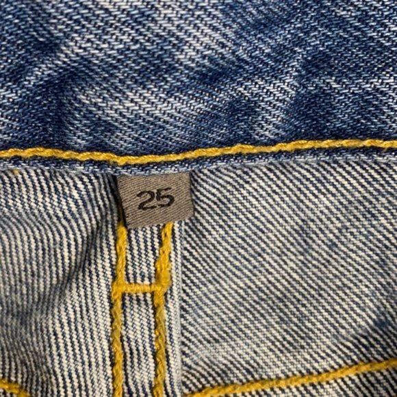 Carmar Los Angeles Ursula Taylor High Rise Red Twill Trim Straight Jeans 25 - Picture 11 of 13